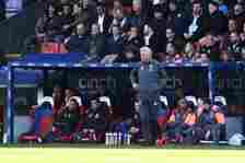 David Moyes, manager of West Ham United, is standing on the touchline during the Premier League match between Crystal Palace and West Ham United at...