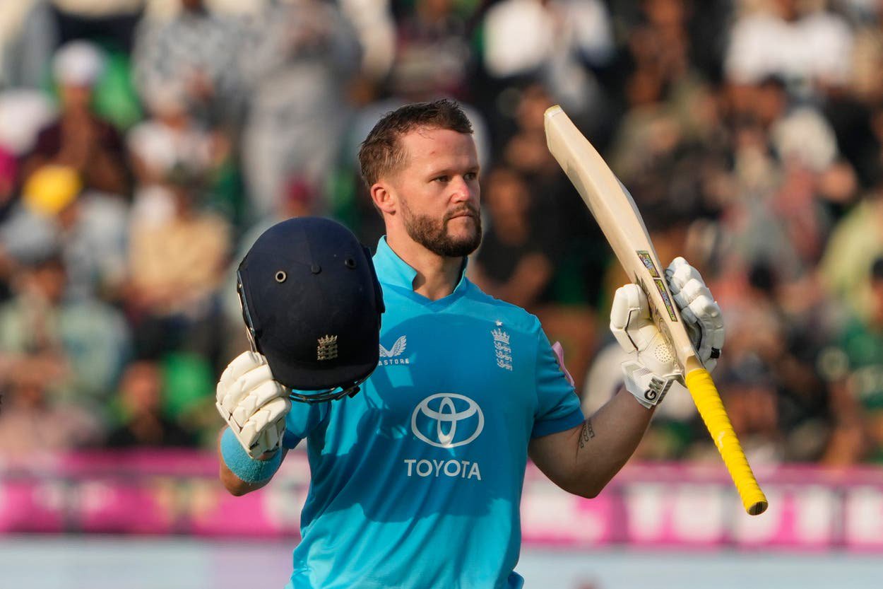 Ben Duckett was England’s one highlight (K.M. Chaudary/AP)