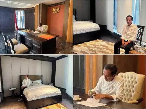 Presiden Jokowi membagikan foto-foto dirinya saat berkantor di IKN, Selasa, 30 Juli 2024.