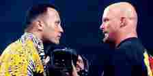 The Rock and Stone Cold stare off