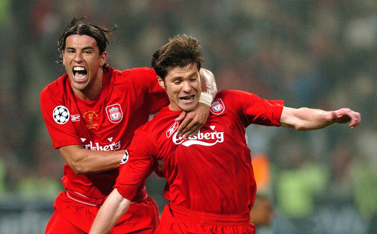 Xabi Alonso celebrates