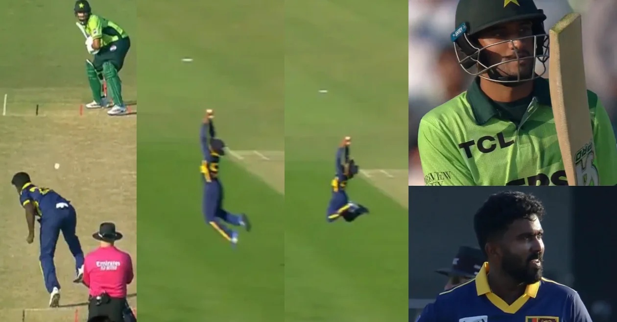 PAK vs SL [WATCH]: Pavan Rathnayake takes a sharp catch to dismiss Hasan Nawaz in tri-series opener