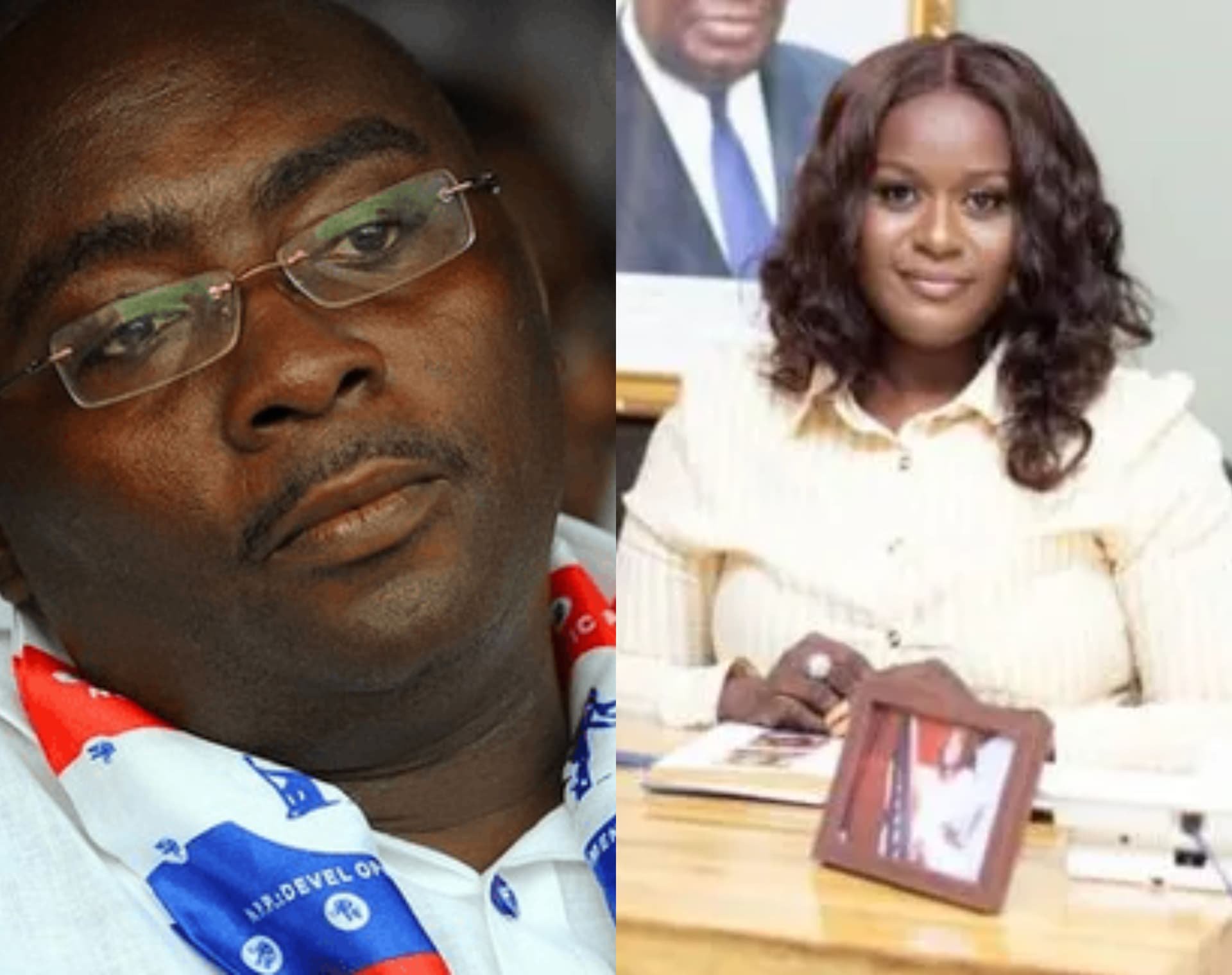 Dr Mahamudu Bawumia and Rosemond Obeng
