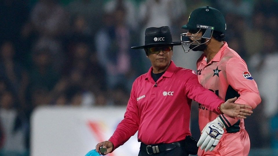 Haris Rauf handed fine, reprimand for breaching ICC Code of Conduct. (REUTERS)