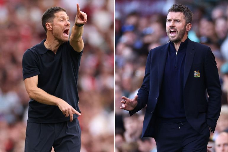 Chelsea's Xabi Alonso and Manchester United's Michael Carrick were midfield rivals in the Premier League but now face as managers