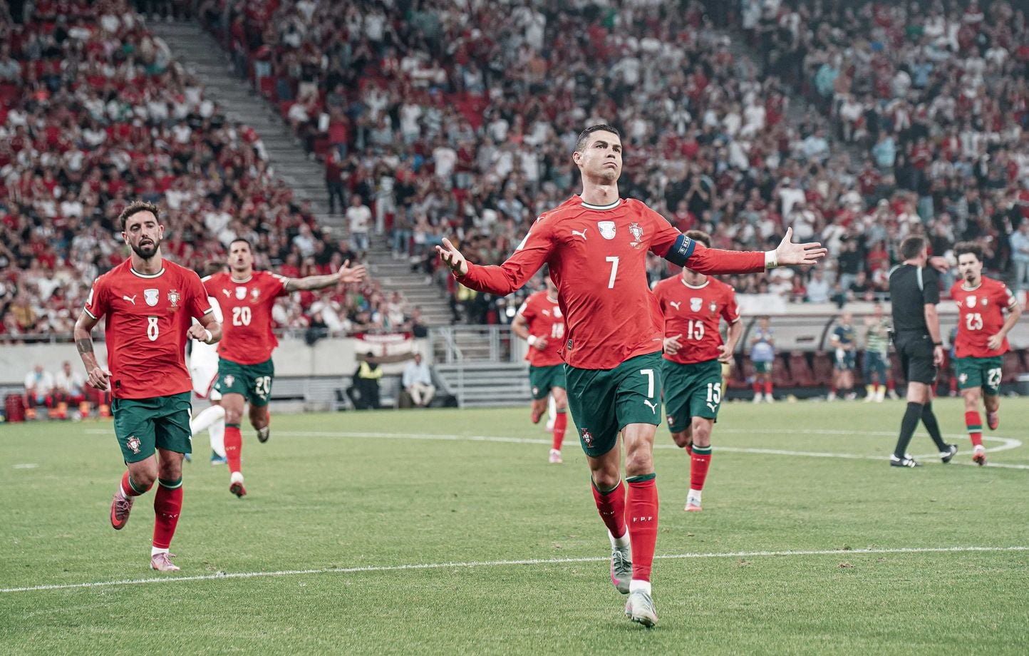 Cristiano Ronaldo lors du match entre le Portugal et la Hongrie