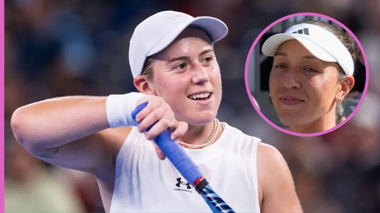 Pictured: Sonay Kartal with inset of Jessica Pegula
