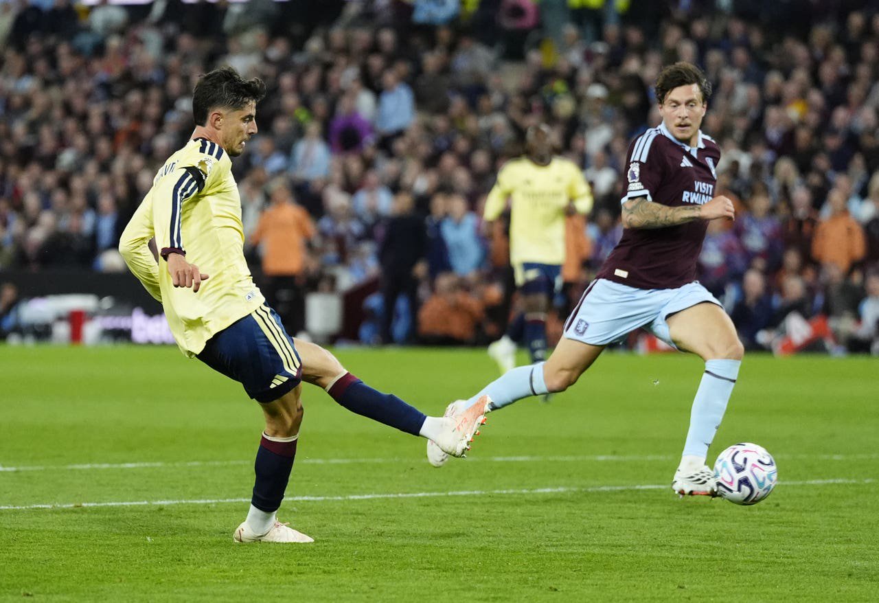 Kai Havertz scores against Aston Villa 