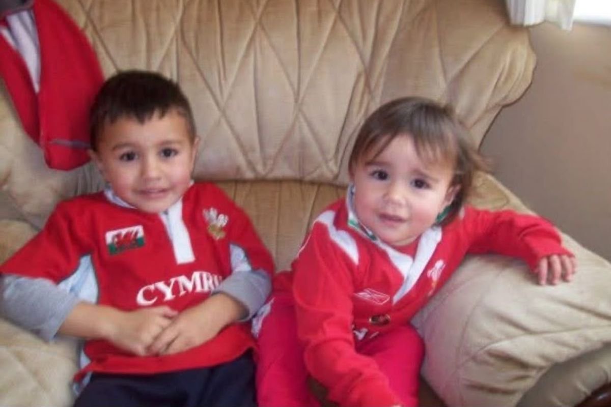Kane and Crystal James as kids