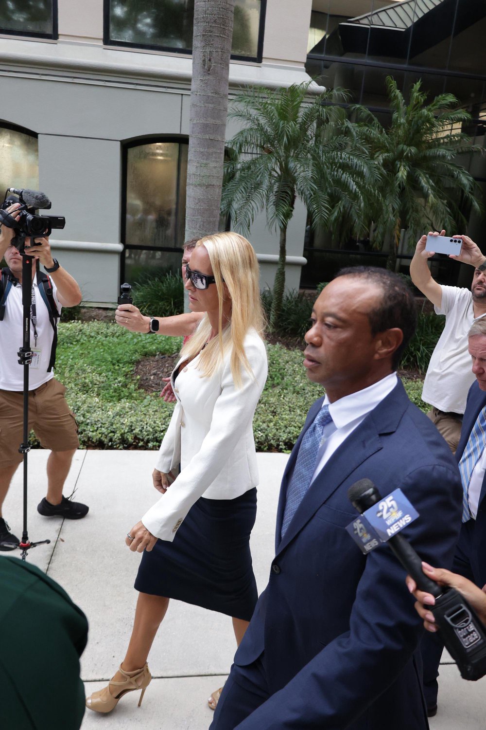 Tiger Woods and Vanessa Trump depart court Wednesday, September 2, 2026.