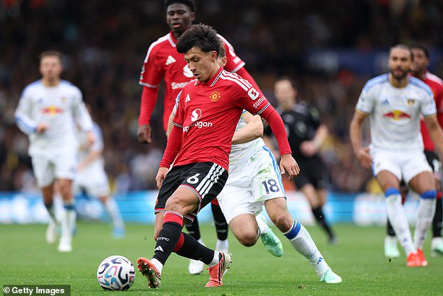 Lisandro Martinez was forced off at half-time of United's 1-1 draw at Leeds on Sunday