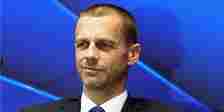 UEFA president Aleksander Ceferin smirking
