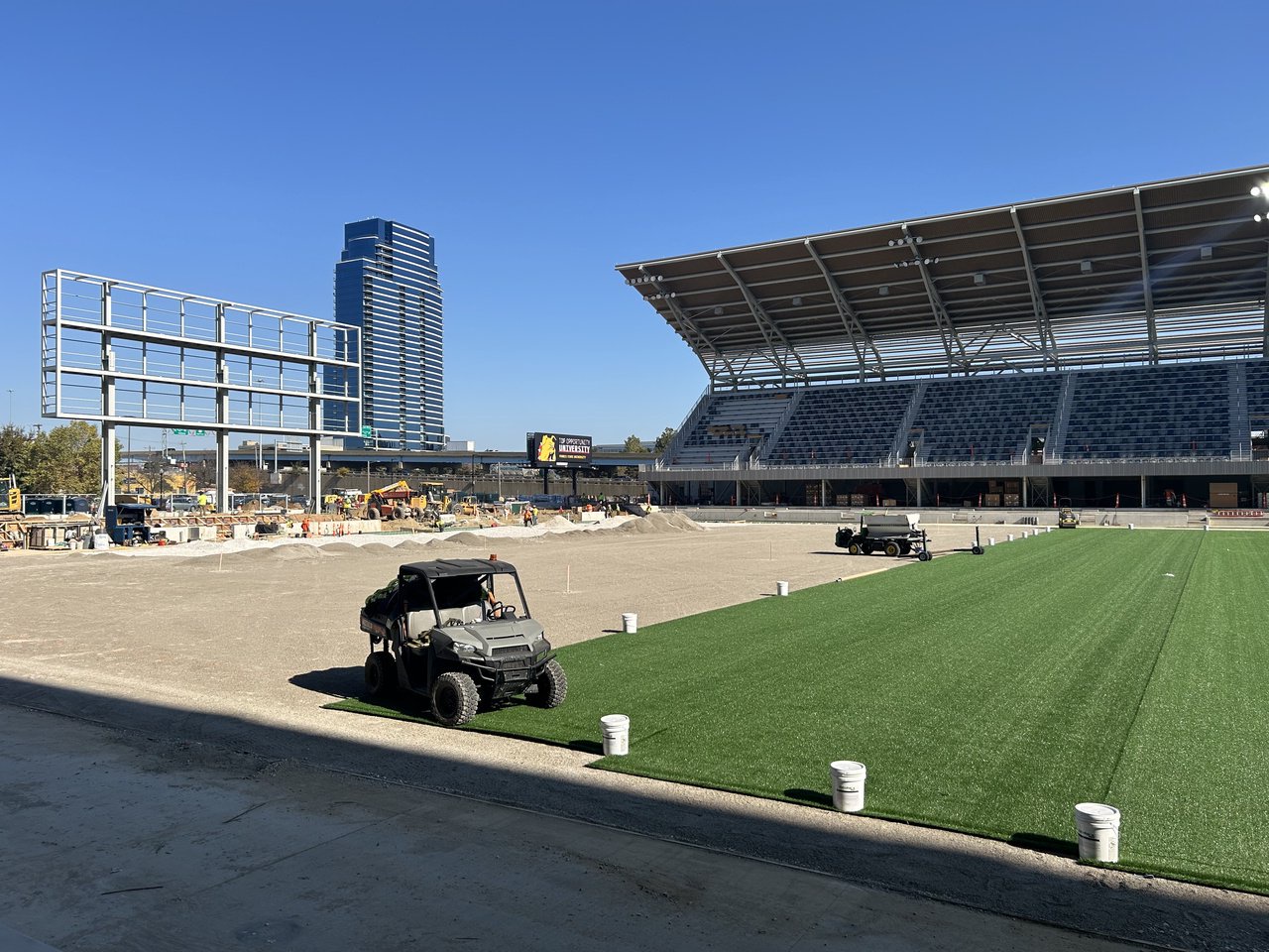 Inside Amway Stadium as construction is underway. (Oct. 23, 2026)