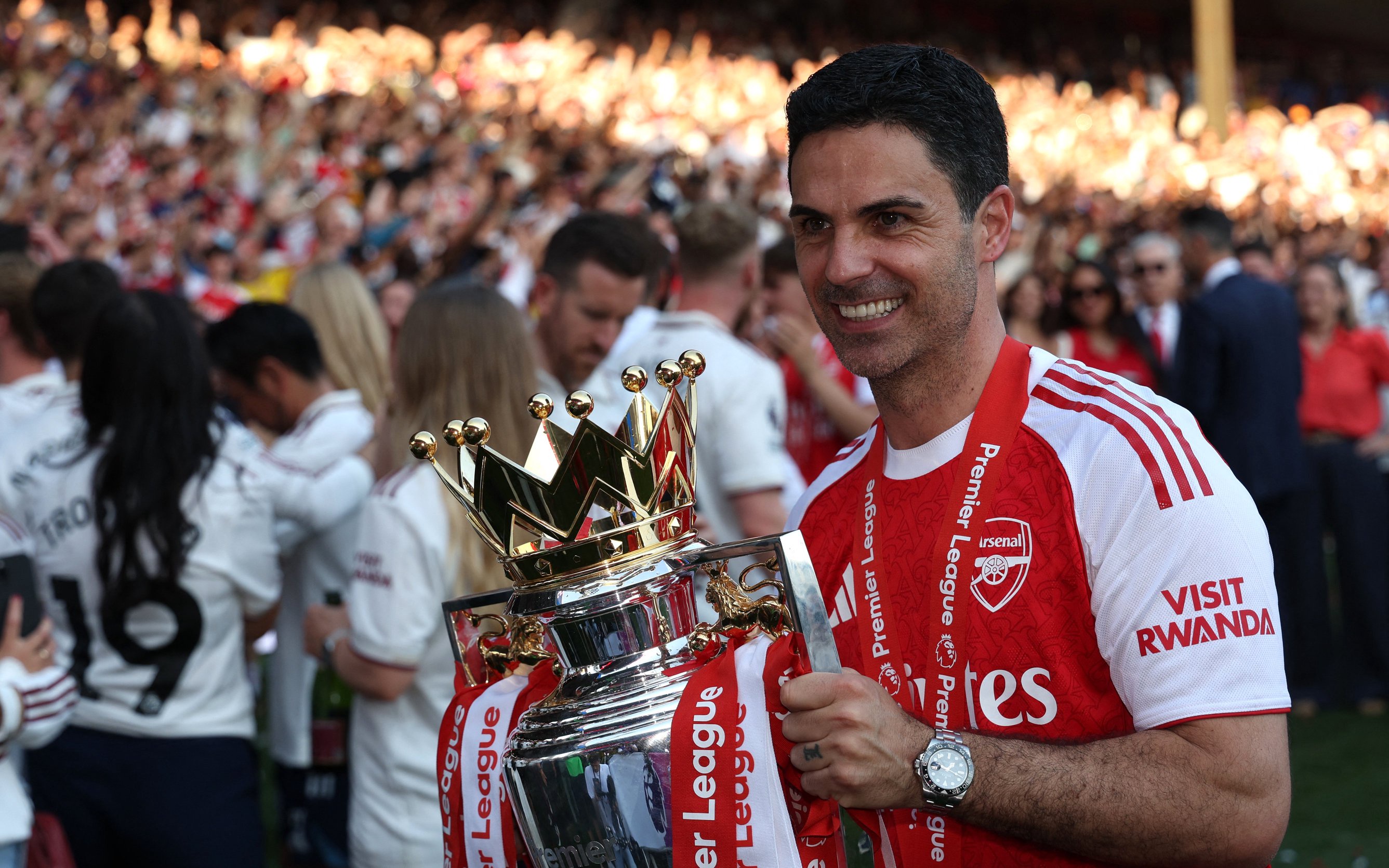 Mikel Arteta is one of five nominees for the Ballon d’Or men’s coach of the year (AFP/Getty)