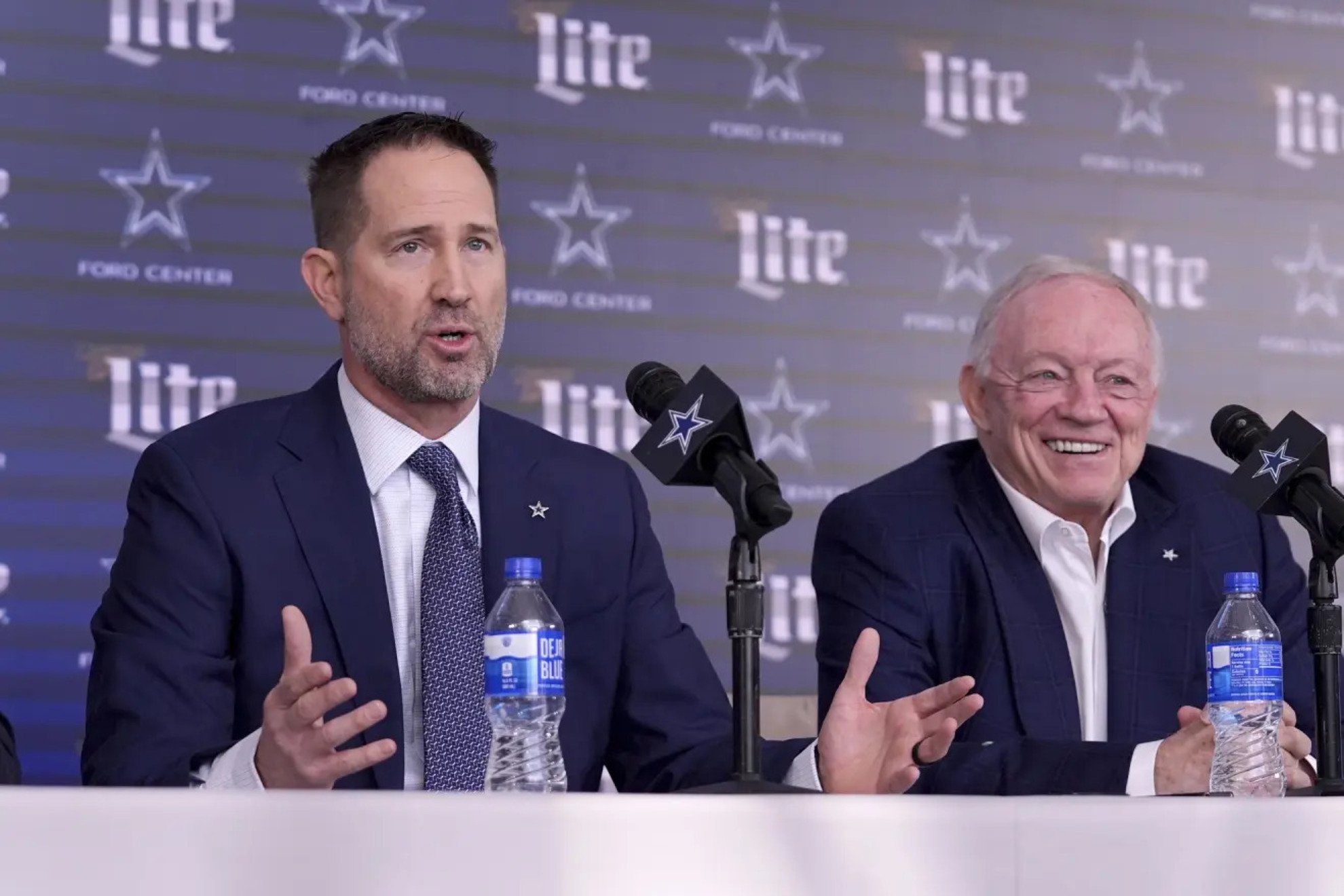 Brian Schottenheimer and Jerry Jones