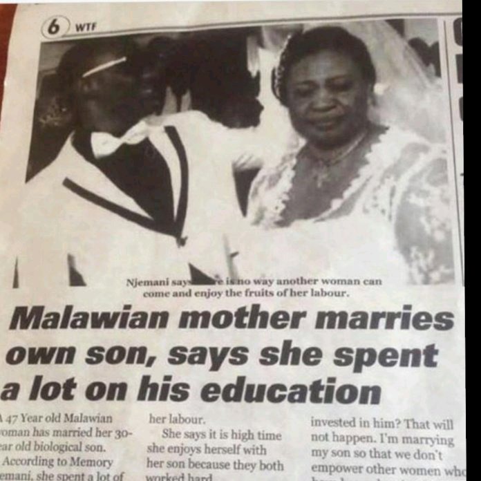 Mother marries her own son; claiming she has spent a lot on his education (photos)