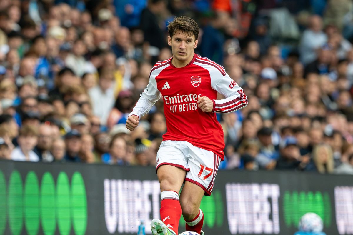 Christos Tzolis during the Premier League 2026/27 match between Brighton & Hove Albion and Arsenal FC. 