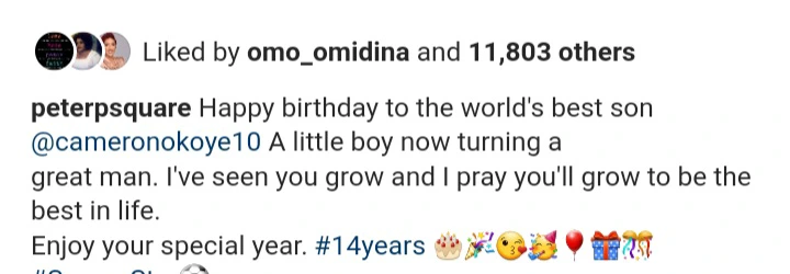 Peter Of P - Square Celebrates His Only Son As He Turns A Year Older.