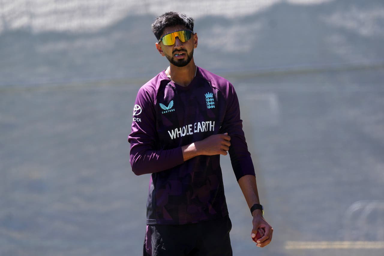 England spinner Shoaib Bashir in the nets