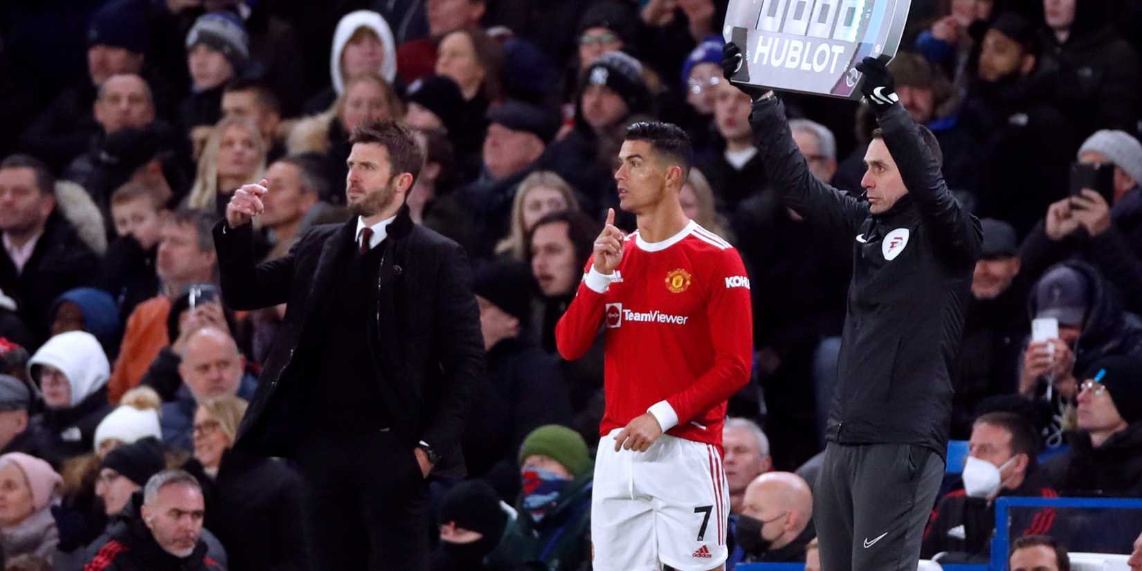 Michael Carrick and Cristiano Ronaldo
