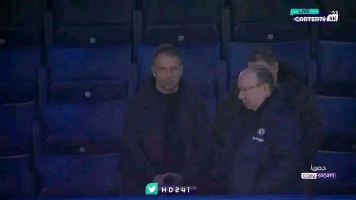 Former Bayern Munich Manager, Hansi Flick Spotted At Stamford Bridge Last Night.
