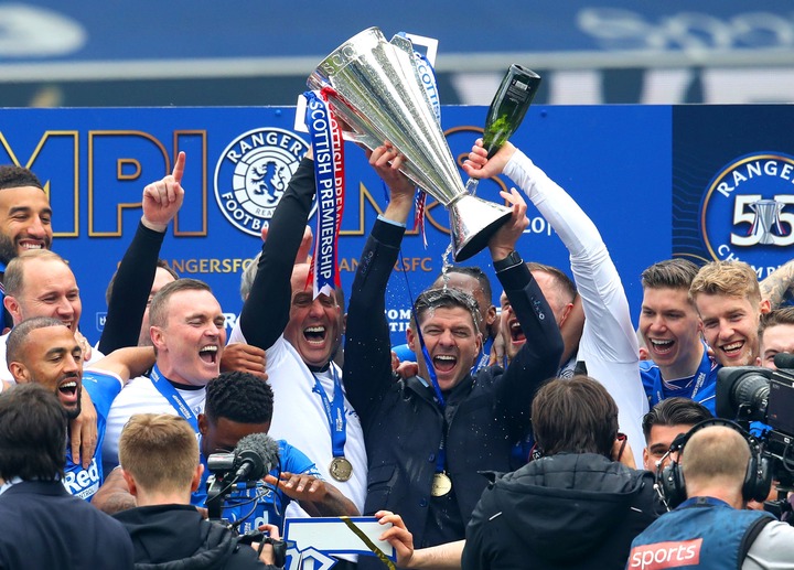 Steven Gerrard guided Rangers to their first title in almost a decade back in 2021