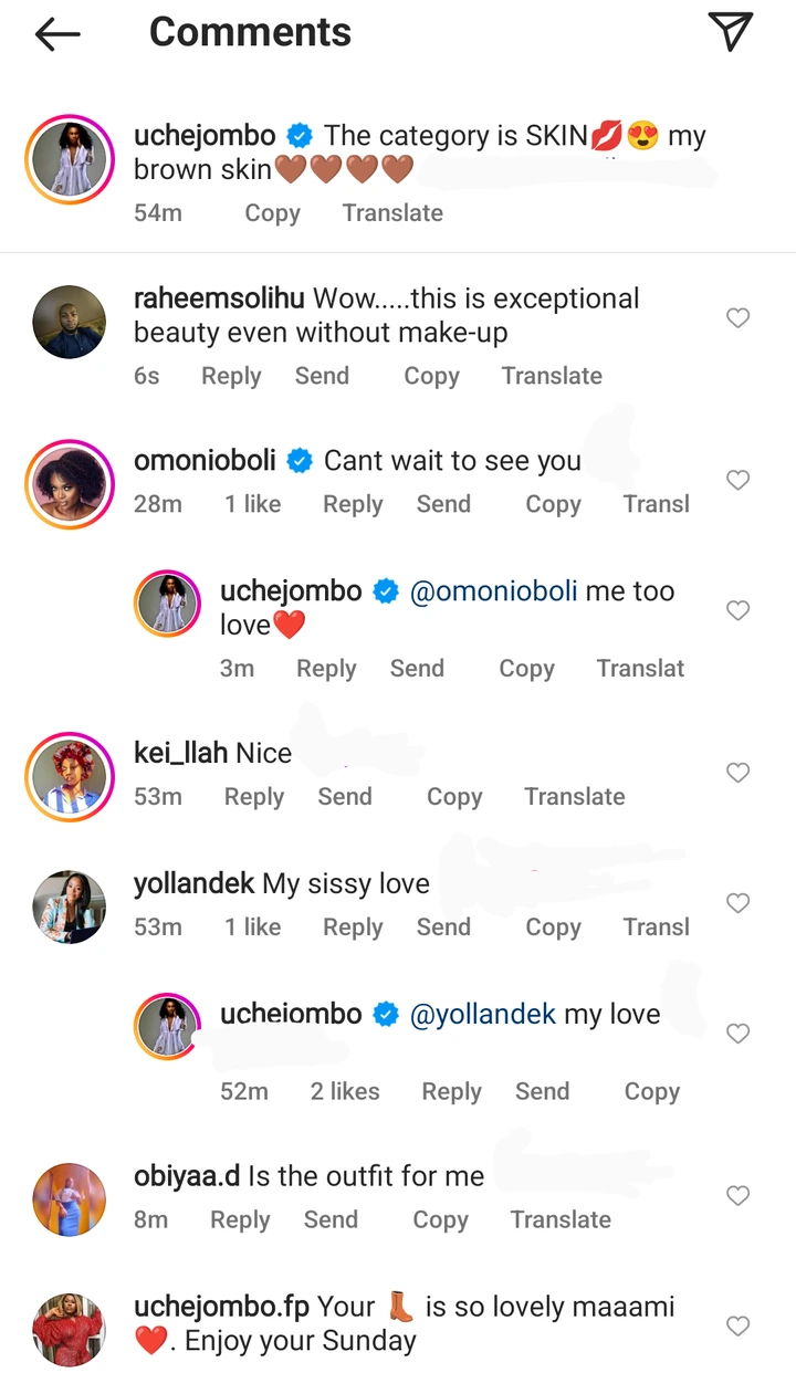 "Beautiful even without Makeup"-Actress Uche Jombo Causes Reactions With New Photos Of Herself Without Make-up