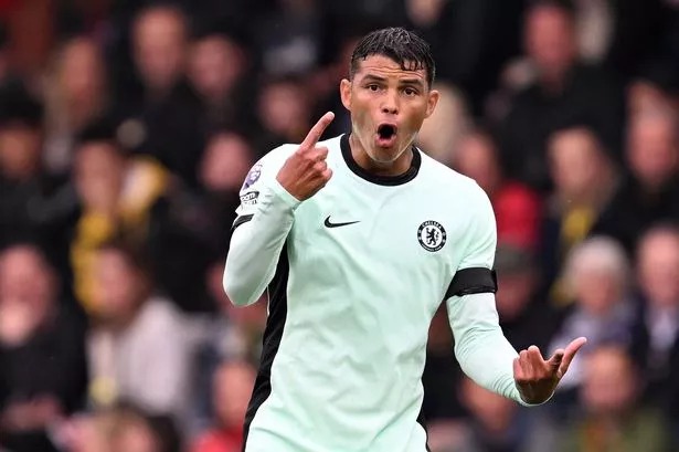 Thiago Silva of Chelsea gestures during the Premier League match between AFC Bournemouth and Chelsea FC at Vitality Stadium on September 17, 2023