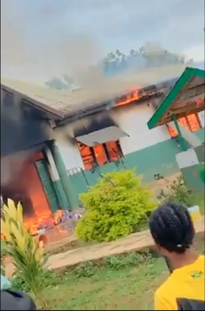 Video: Nursing Training Ladies In Pants Only Run 100m As Fire Guts Their Dormitory