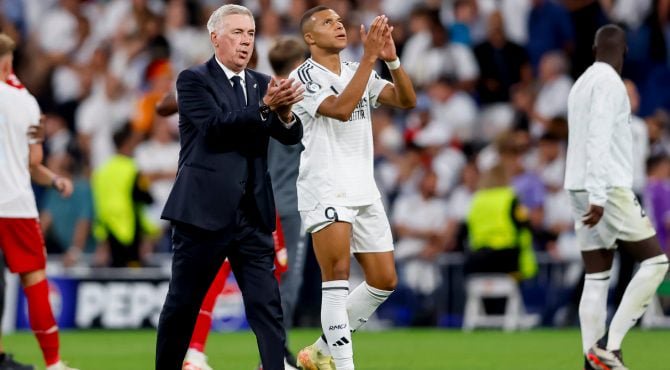 Kylian Mbappe Carlo Ancelotti Real