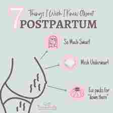Things I wish I knew about postpartum