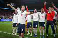 England players celebrate at Euro 2020 (2021)