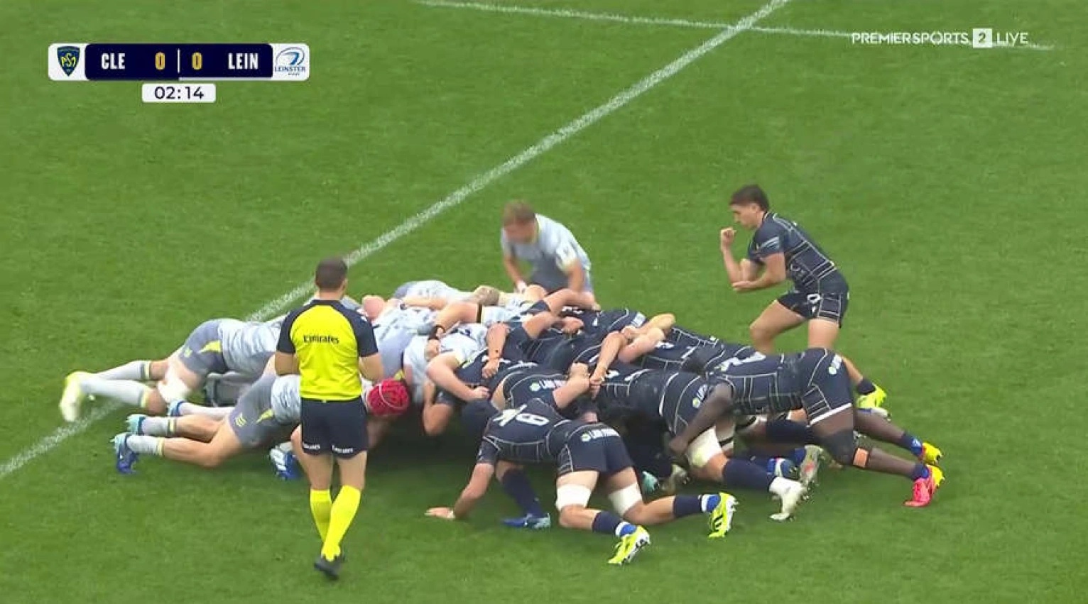 Clermont v Leinster scrum 