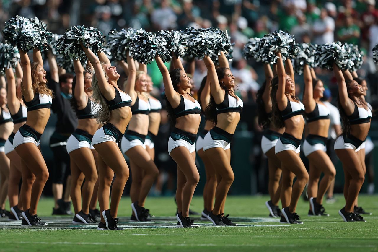 Philadelphia Eagles cheerleaders.Credit: Emilee Chinn/Getty