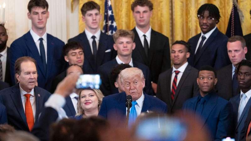 Donald Trump likes to surround himself with winners, such as the 2025 NCAA champs the Florida Gators.MEGA