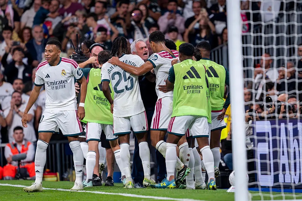 Real Madrid celebrate.