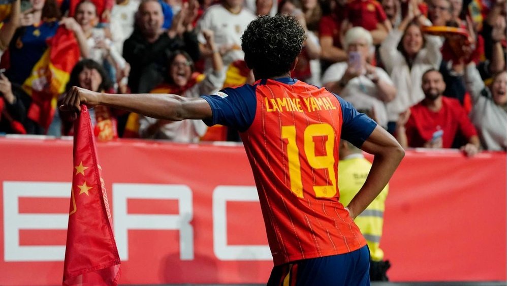 Lamine Yamal broke the deadlock for Spain. EFE