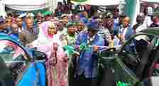 Some of the operational vehicles presented to security agencies by the Minister of the Federal Capital Territory, Mr Nyesom Wike in Abuja on Friday [NAN]