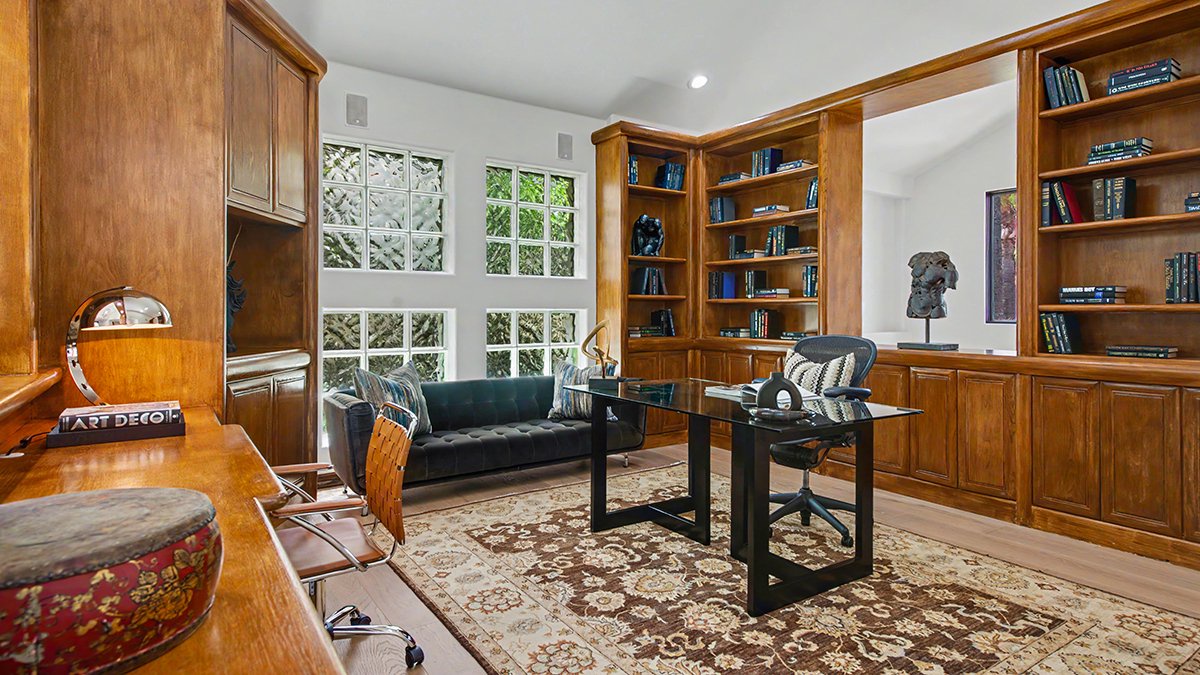 Jason Collins Brentwood CA home library 