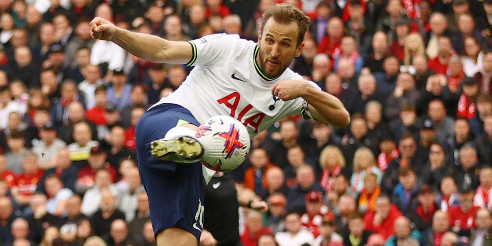 Harry Kane Tottenham scores against Liverpool Premier League 2023