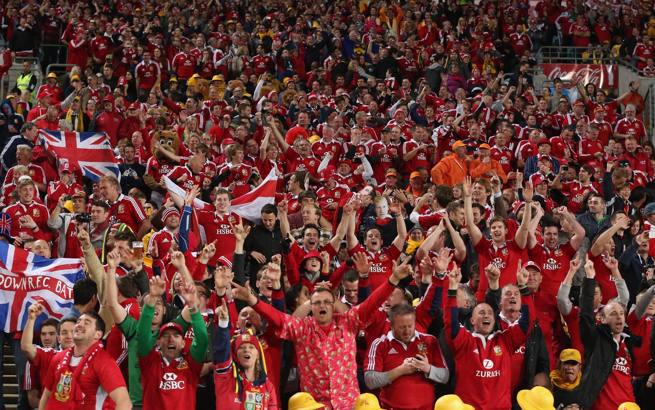 Lions fans pack the stadium