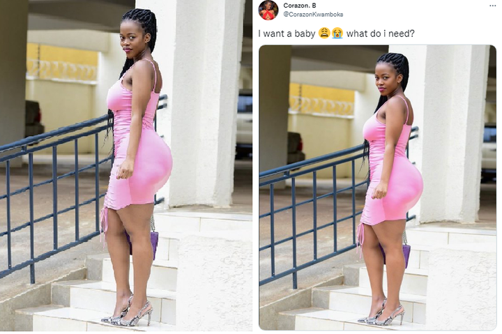 "I want to have a baby, what do I need to do?"- lady asks on social media.