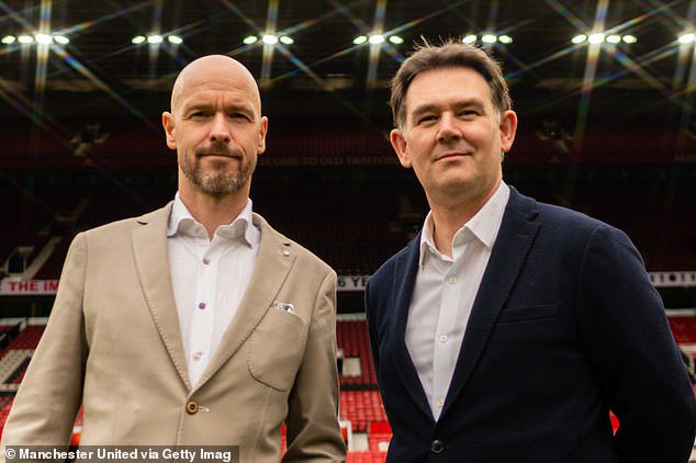 John Murtough - Birmingham City's new director of football - is pictured with Erik ten Hag at his Manchester United unveiling