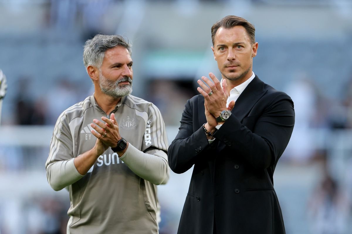 Engin Yanova, assistant Manager of Newcastle United, and Matthias Jaissle
