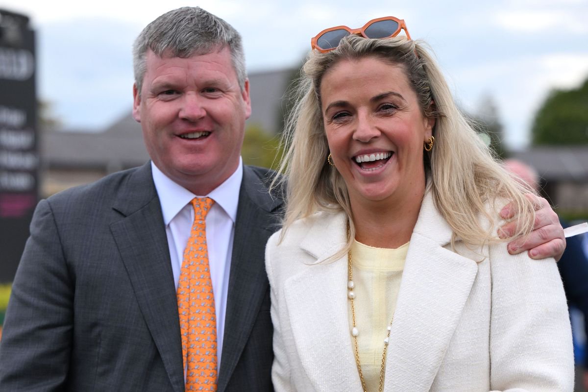 Gordon Elliott and Kate Harrington at Punchestown together this year