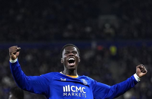 Thierno Barry enjoyed his goal (Peter Byrne/PA)