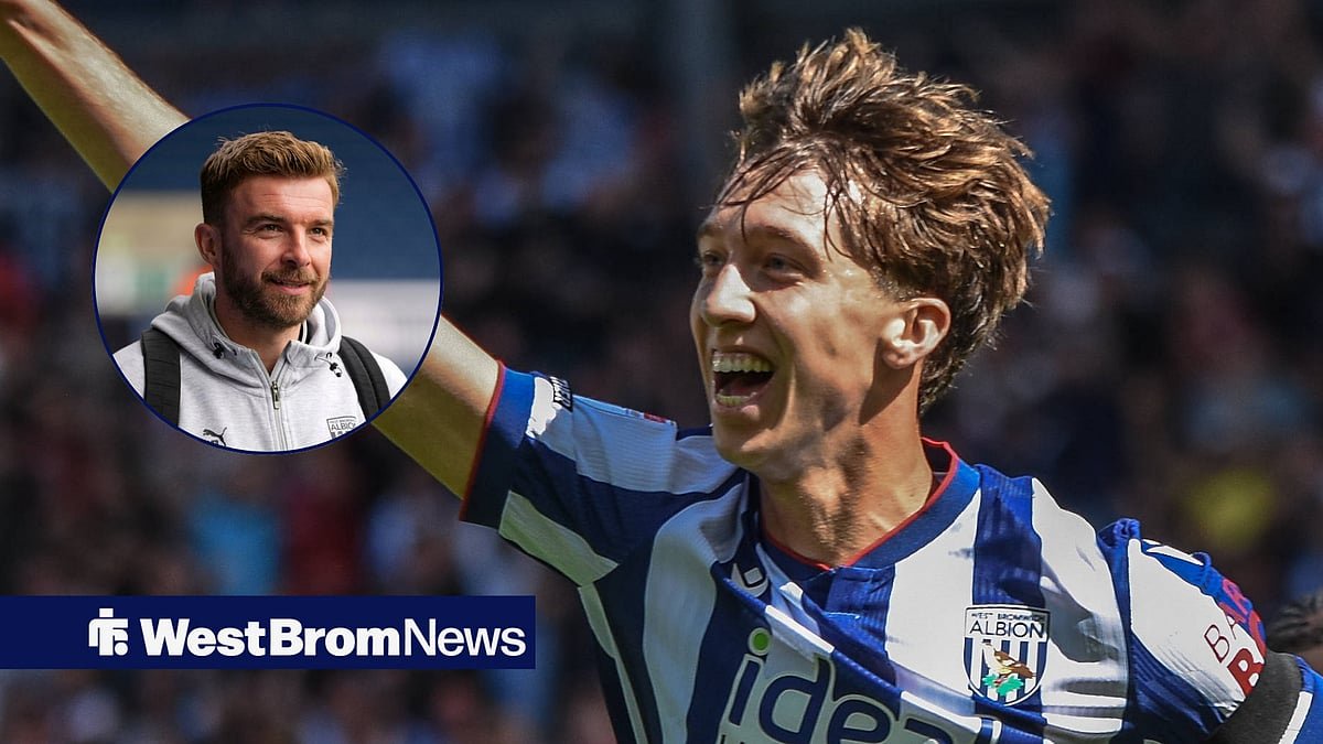 Harry Whitwell and West Brom boss James Morrison 