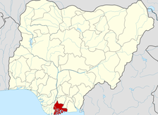 Rivers state on map