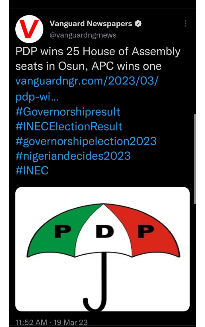 Today's Headlines: Sanwo-olu Leading In Lagos, PDP Wins 25 H/Assembly Seats In Osun, APC Wins One