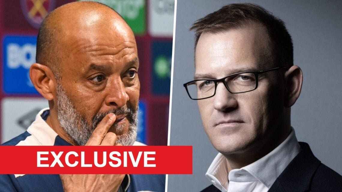 West Ham boss Nuno Espirito Santo and co-owner Daniel Kretinsky